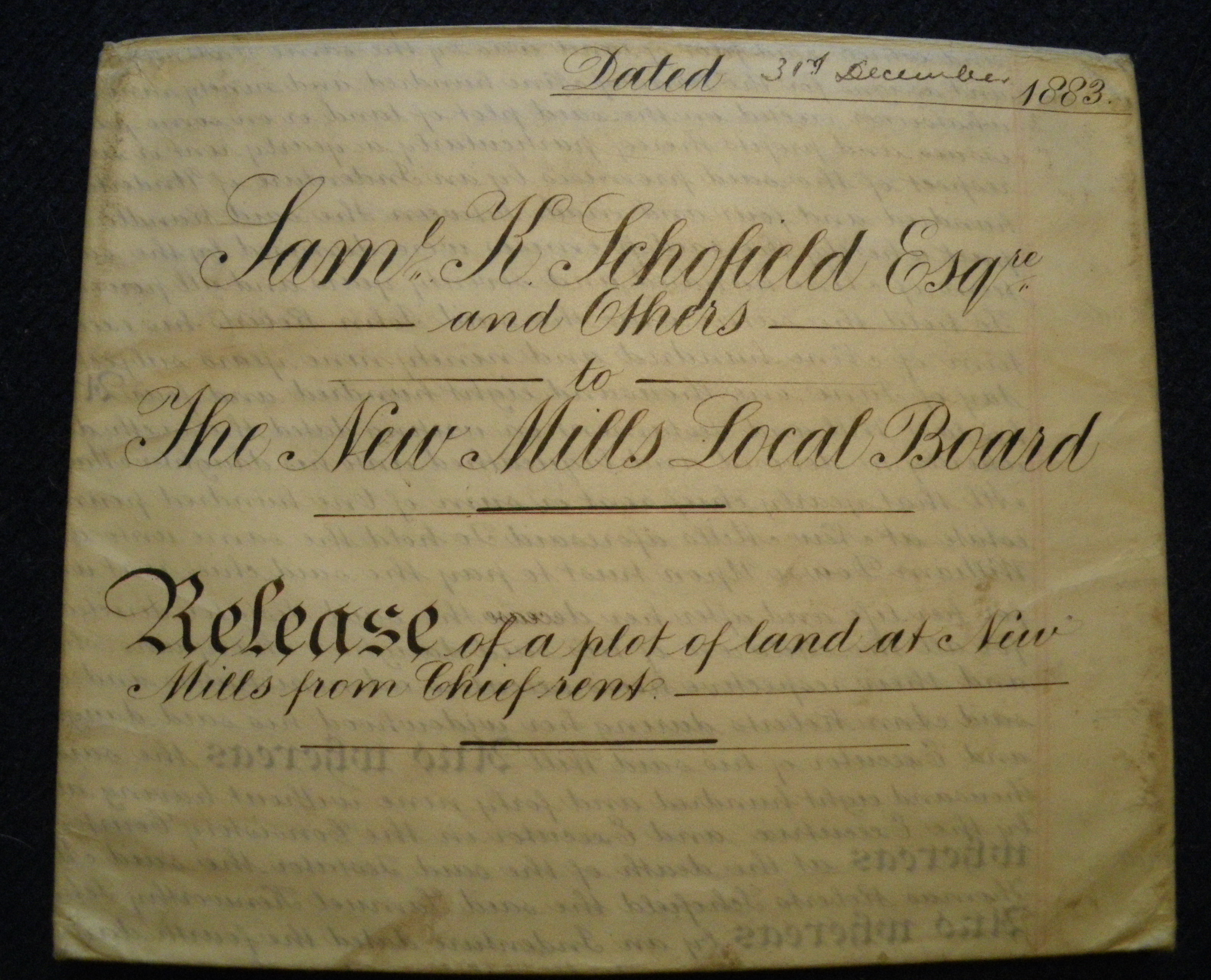 Bridge deeds and documents : for more see views of old New Mills