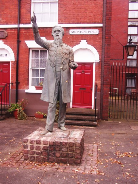 Statue of William Booth at his birthplace