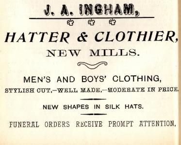 J. A. Ingham, Hatter.