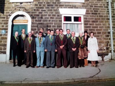 Members of the AOF outside the Queens circa 1980's.jpg