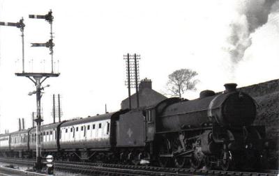 Steam train at Marsh Lane Junction