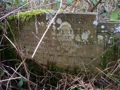 Ronald Summerfield - Hayfield Cemetery.