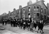 1910.Procession in Hall Street. Anniversary day of Wesleyan Chapel, St George's Road.