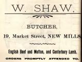 W. Shaw, 19, Market Street.