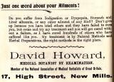 David Howard, 17, High Street.