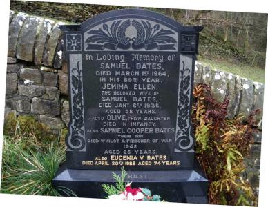 Samuel Cooper Bates - Hayfield Cemetery.